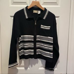 90’s vintage Liz Claiborne Lizwear zip up cardigan